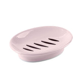 Oval Plastic Soap Dish - Double Compartment Drain Tray| Bathroom & Kitchen Soap Holder for Face & Body Soap | Oval Shaped Soap Dish for Countertop & Shower Use(Pink) Pink