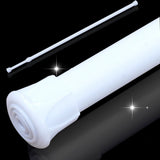 Spring Loaded Extendable Shower Curtain Rod - Aluminum Pole with Round Head | Tension Curtain Rail for Bathroom & Windows | Adjustable Length Rust-Resistant Aluminum Curtain Rod(15.8-27.6") 11.8-20"