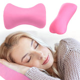 38cm×20cm Bone-Shaped Office Nap Pillow - Soft Foam Headrest for Travel, Plane, Car, Sofa & Bed | Portable Backrest Pillow with Soft Fabric for Comfortable Lunch Break Naps Office & Home(red) pink