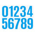 4 Inch Multicolor Vinyl Number Stickers - Self-Adhesive Decals for Mailbox, Car & Home,Large Digit Labels,Weatherproof Number Signs Number Labels For Car Home Multicolor(Blue) Blue