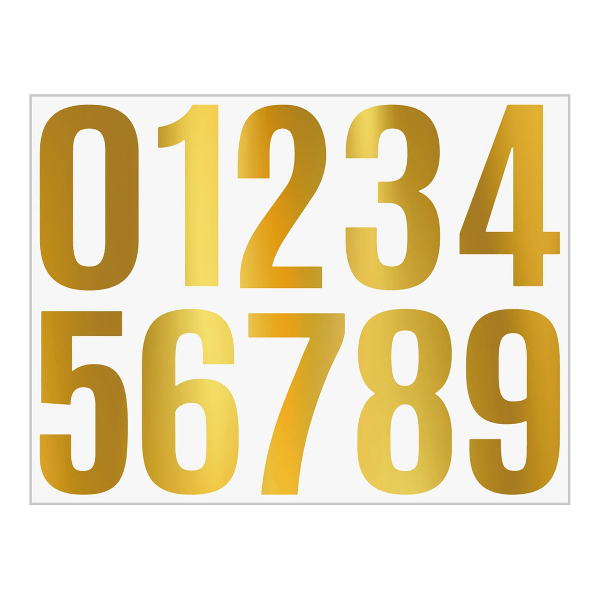 4 Inch Multicolor Vinyl Number Stickers - Self-Adhesive Decals for Mailbox, Car & Home,Large Digit Labels,Weatherproof Number Signs Number Labels For Car Home Multicolor(Blue) Gold