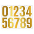 4 Inch Multicolor Vinyl Number Stickers - Self-Adhesive Decals for Mailbox, Car & Home,Large Digit Labels,Weatherproof Number Signs Number Labels For Car Home Multicolor(Blue) Gold