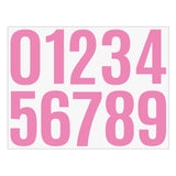 4 Inch Multicolor Vinyl Number Stickers - Self-Adhesive Decals for Mailbox, Car & Home,Large Digit Labels,Weatherproof Number Signs Number Labels For Car Home Multicolor(Blue) Pink