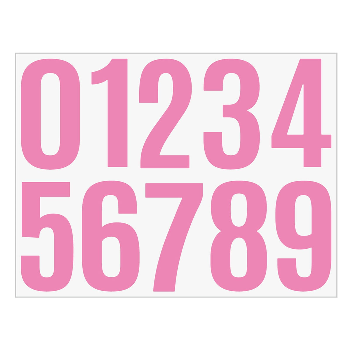 4 Inch Multicolor Vinyl Number Stickers - Self-Adhesive Decals for Mailbox, Car & Home,Large Digit Labels,Weatherproof Number Signs Number Labels For Car Home Multicolor(Blue) Pink
