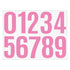 4 Inch Multicolor Vinyl Number Stickers - Self-Adhesive Decals for Mailbox, Car & Home,Large Digit Labels,Weatherproof Number Signs Number Labels For Car Home Multicolor(Blue) Pink
