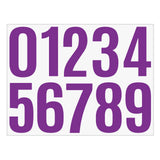 4 Inch Multicolor Vinyl Number Stickers - Self-Adhesive Decals for Mailbox, Car & Home,Large Digit Labels,Weatherproof Number Signs Number Labels For Car Home Multicolor(Blue) Purple