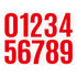 4 Inch Multicolor Vinyl Number Stickers - Self-Adhesive Decals for Mailbox, Car & Home,Large Digit Labels,Weatherproof Number Signs Number Labels For Car Home Multicolor(Blue) Red