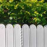 6in Tall Garden Edging Borders, No Dig Landscaping Edging, Plastic Interlocking Decorative Garden Fences Edging, Lawn Edge Flower Bed Border for DIY Patio Walkways Yard,Garden Edge Border White