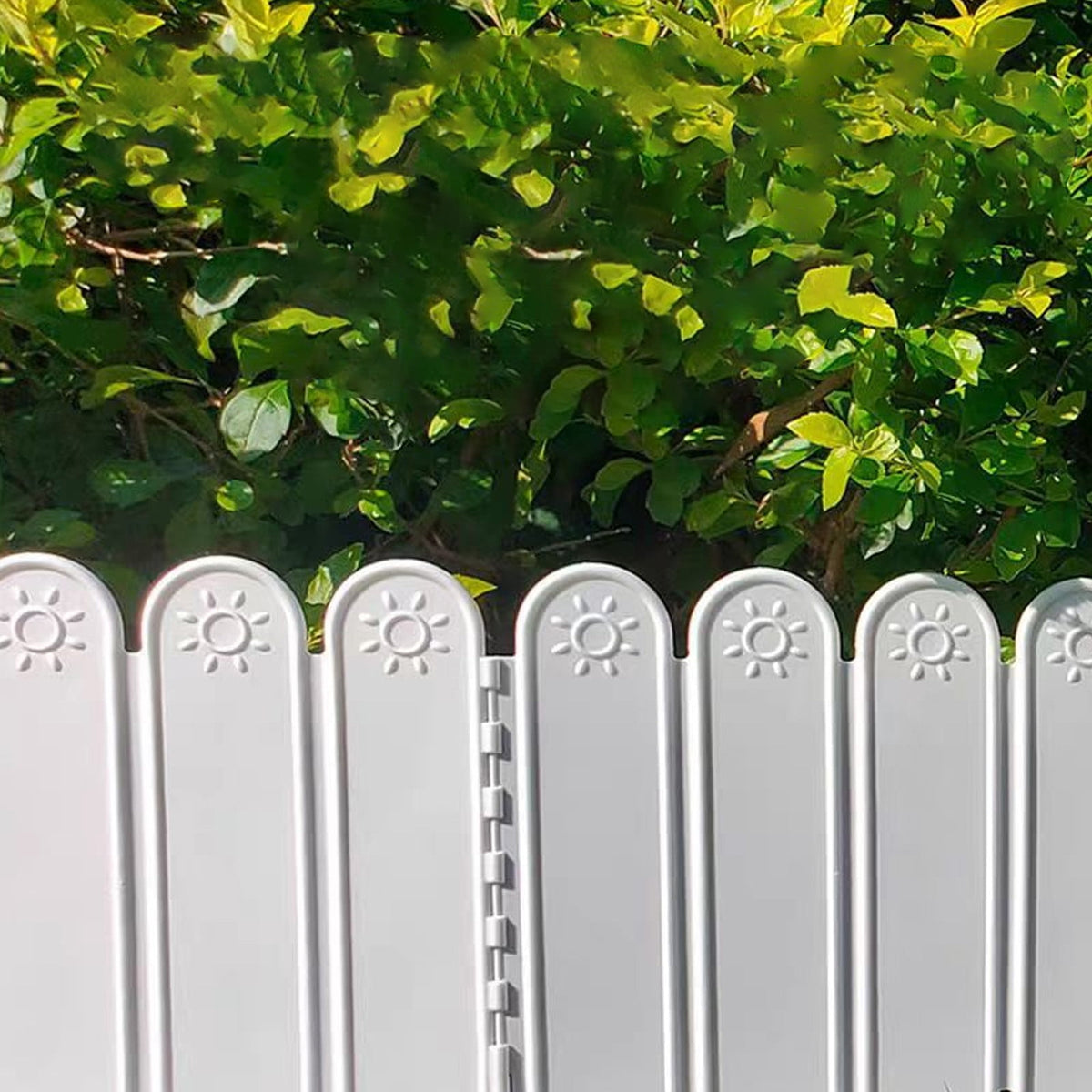 6in Tall Garden Edging Borders, No Dig Landscaping Edging, Plastic Interlocking Decorative Garden Fences Edging, Lawn Edge Flower Bed Border for DIY Patio Walkways Yard,Garden Edge Border White