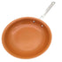 12 Inch Non-Stick Copper Frying Pan with Ceramic Coating - Induction Oven Safe Skillet for Searing, Frying - Aluminum Body, Double Bottom, Universal Stove Compatible