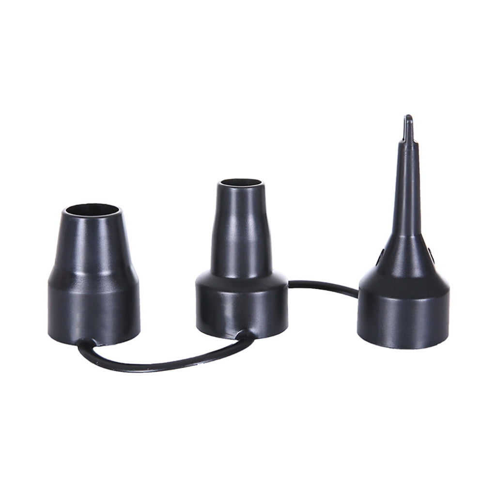 3-in-1 Plastic Nozzle Set for Air Pump,Pump Nozzle Head, Air Inflator Adaptor & Replacement Valves, 3 Sizes, Inflation Accessories for Air Beds & Pool Floats, Plastic Nozzle Kit(Black) Black