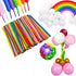 100Pcs 260 Transparent Long Latex Balloons - Thickened for Balloon Garland & Animal Modeling,Clown Balloons, Birthday/Wedding Party Decor, Twisting Balloons Birthday Wedding Party Decorat(A) A