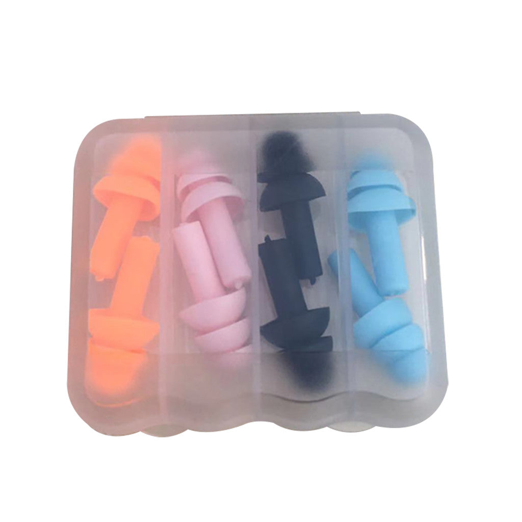 4 Pairs Swimming Ear Plugs for Adults Kids, Waterproof Silicone Surf Pool Diving Accessories Noise Reduction Soft Earplugs, 2025 Clearance Sale