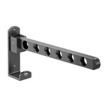 Retractable Folding Wall Hanger, Folding Clothes Hanger Rack, Clothes Storage Organizer, Laundry Hanger, Sturdy Hanging Dryer Rack Clothes Hooks of Metal (Matte Grey) 4.81x1.18x9.84 4.81" x 1.18" x 9.84" Black2