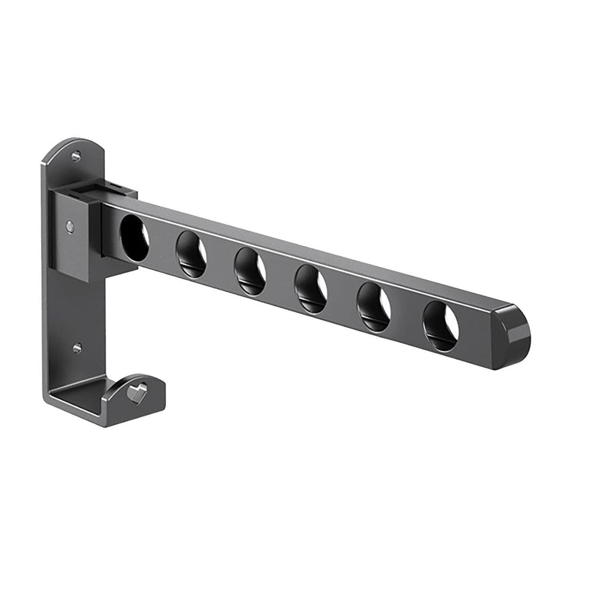 Retractable Folding Wall Hanger, Folding Clothes Hanger Rack, Clothes Storage Organizer, Laundry Hanger, Sturdy Hanging Dryer Rack Clothes Hooks of Metal (Matte Grey) 4.81x1.18x9.84 4.81" x 1.18" x 9.84" Black2