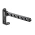 Retractable Folding Wall Hanger, Folding Clothes Hanger Rack, Clothes Storage Organizer, Laundry Hanger, Sturdy Hanging Dryer Rack Clothes Hooks of Metal (Matte Grey) 4.81x1.18x9.84 4.81" x 1.18" x 9.84" Black2
