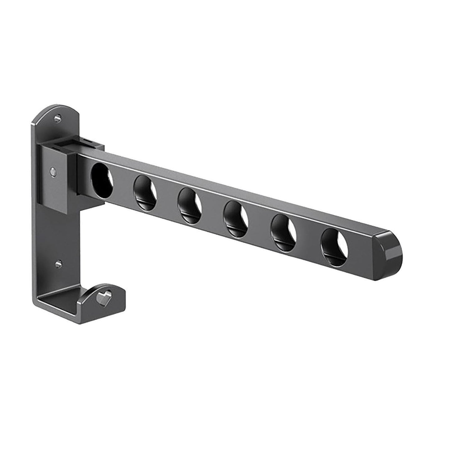 Retractable Folding Wall Hanger, Folding Clothes Hanger Rack, Clothes Storage Organizer, Laundry Hanger, Sturdy Hanging Dryer Rack Clothes Hooks of Metal (Matte Grey) 4.81x1.18x9.84 4.81" x 1.18" x 9.84" Gray