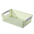 A4 Paper Trays with Grip Handles, 10.43x6.77x2.87"Heavy Duty Book Baskets for Library, Drawers, Office, Home, Desk, Turn in Trays, Plastic Storage Baskets (White/1 Pcs) 10.43" x 6.77" x 2.87" Green
