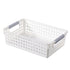 A4 Paper Trays with Grip Handles, 10.43x6.77x2.87"Heavy Duty Book Baskets for Library, Drawers, Office, Home, Desk, Turn in Trays, Plastic Storage Baskets (White/1 Pcs) 10.43" x 6.77" x 2.87" White