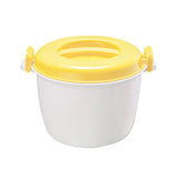 Microwave Rice Cooker, Microwavable Food Container, Convenient Cooker for Microwave, Plastic Micro Steamer Multifunctional Cookware for Rice, Pasta, Vegetables, Soups and More, 8.27x5.51 9.06" x 6.1" Yellow