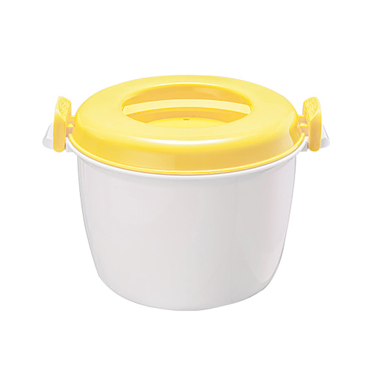 Microwave Rice Cooker, Microwavable Food Container, Convenient Cooker for Microwave, Plastic Micro Steamer Multifunctional Cookware for Rice, Pasta, Vegetables, Soups and More, 8.27x5.51 9.06" x 6.1" Yellow