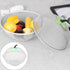 Fruit Basket with Lid Mesh, Apple Shaped Fruit Bowl Cover, Protective Holder Countertop Metal Wire Against Flies, Reusable Strainer for Gift Restaurant Kitchen Food Vegetable (Green/1 Pcs) 9.44" White