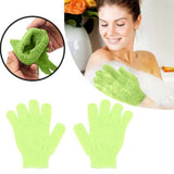 Exfoliating Gloves,1 Pair /2 Pcs, Skin Exfoliator for Body, Bath/Scrub Gloves, Shower Accessories for Women, Exfoliation Mitt, Green, 5.9x7.28 5.9" x 7.28" Blue