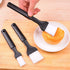 Nylon Bristle Pastry Brush Set, Basting Brush for Cooking, Comfortable Grip for Basting, Baking, Bbq, Roasting, Dishwasher Safe (2 pcs) 8.66x1.89" & 8.07x1.18" Black