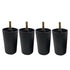 4 Pack 4 Inch Furniture Legs,Plastic Sofa Coach Legs,Round Tapered Feet Sofa Legs,Replacement Furniture Legs,Furniture Accessories,for Sofas Chairs Cabinets Dressers Beds(Black) Black
