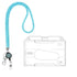 Retractable ID Badge Holder with Bling Neck Strap Lanyard, Heavy Duty Bling Badge Reel with Clear Card Holder for Office Worker Teacher Doctor (Sky Blue/1 Pcs) 3.54x2.64 3.54" x 2.64" Hot Pink