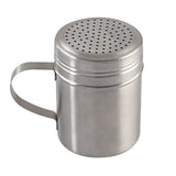 Metal Salt Pepper Dredge Shakers With Handle, Heavy Duty Stainless Steel Seasonings Spice Shakers, Ideal For Salt, Spice, Sugar, Flour, 10 Oz, 3.94x2.76x3.82 3.94" x 2.76" x 3.82" Silver