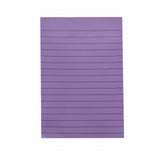 Eight pastel colored lined sticky notes, 4x6 inches, 50 sheets per pad.