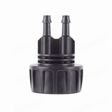 Drip Irrigation Hose Adapters, 1/4 Inch Drip Irrigation Tubing x 3/4 FHT Heavy Duty Swivel Garden Faucet Connectors with Lock Barbed for Drip Irrigation System, 1 Pcs, 1.81x1.33 1.85" x 1.33" Black2