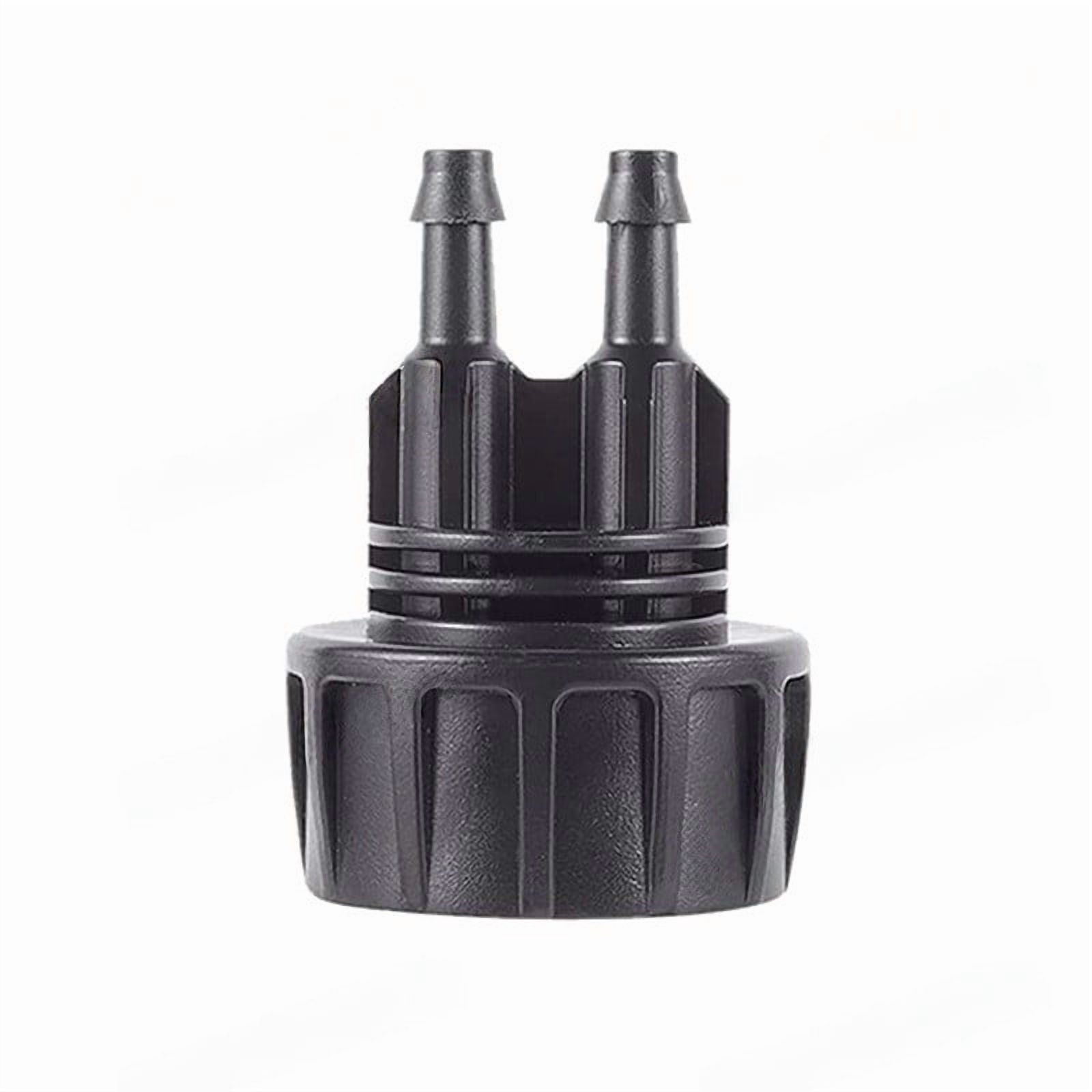 Drip Irrigation Hose Adapters, 1/4 Inch Drip Irrigation Tubing x 3/4 FHT Heavy Duty Swivel Garden Faucet Connectors with Lock Barbed for Drip Irrigation System, 1 Pcs, 1.81x1.33 1.85" x 1.33" Black2