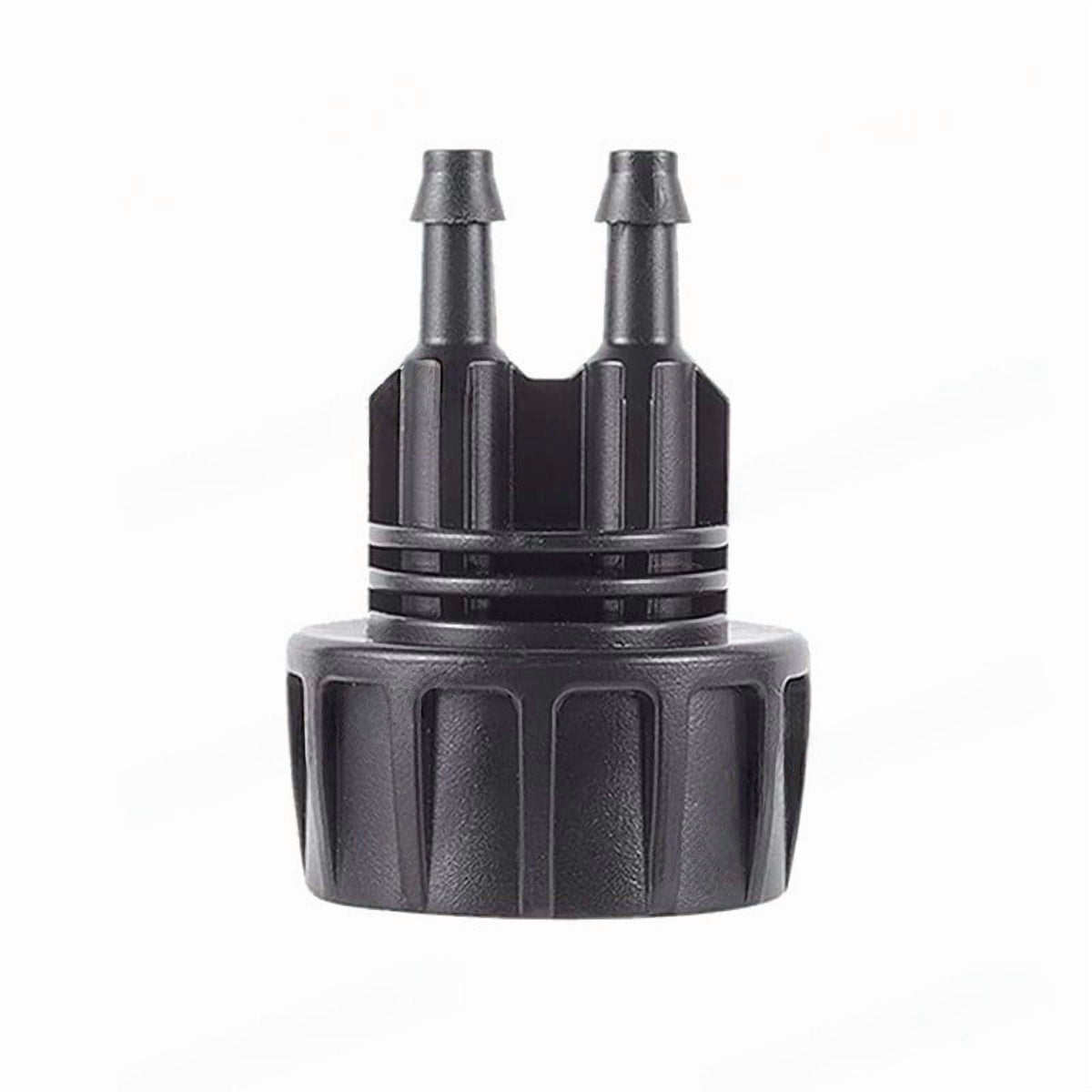 Drip Irrigation Hose Adapters, 1/4 Inch Drip Irrigation Tubing x 3/4 FHT Heavy Duty Swivel Garden Faucet Connectors with Lock Barbed for Drip Irrigation System, 1 Pcs, 1.81x1.33 1.85" x 1.33" Black2