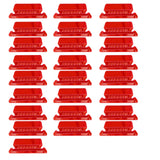 25Pieces 3 Inch Hanging File Folder Tabs and Inserts Large Clear Plastic Hanging Folder Tabs for Quick Identification,For Filing Cabinet Folders Labels Back to Supplies, 6 Colors (Yellow) Red