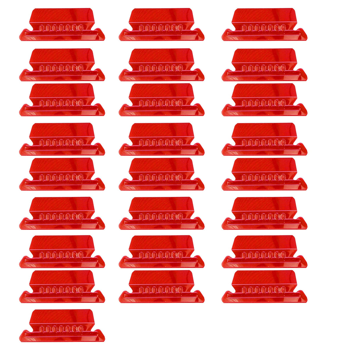 25Pieces 3 Inch Hanging File Folder Tabs and Inserts Large Clear Plastic Hanging Folder Tabs for Quick Identification,For Filing Cabinet Folders Labels Back to Supplies, 6 Colors (Yellow) Red