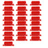 25Pieces 3 Inch Hanging File Folder Tabs and Inserts Large Clear Plastic Hanging Folder Tabs for Quick Identification,For Filing Cabinet Folders Labels Back to Supplies, 6 Colors (Yellow) Red