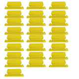25Pieces 3 Inch Hanging File Folder Tabs and Inserts Large Clear Plastic Hanging Folder Tabs for Quick Identification,For Filing Cabinet Folders Labels Back to Supplies, 6 Colors (Yellow) Yellow