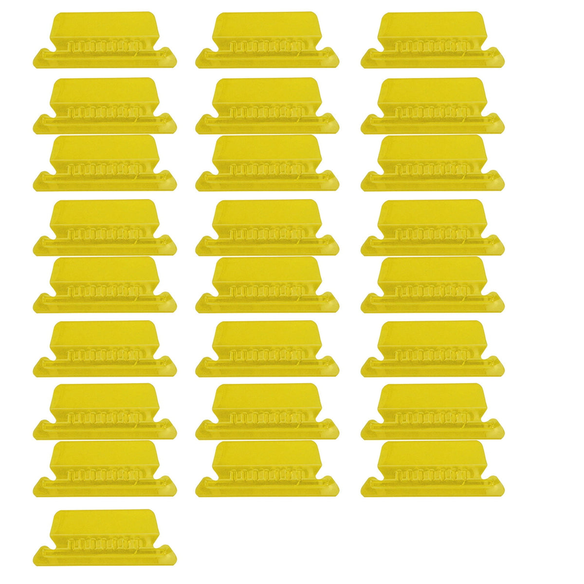 25Pieces 3 Inch Hanging File Folder Tabs and Inserts Large Clear Plastic Hanging Folder Tabs for Quick Identification,For Filing Cabinet Folders Labels Back to Supplies, 6 Colors (Yellow) Yellow