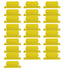 25Pieces 3 Inch Hanging File Folder Tabs and Inserts Large Clear Plastic Hanging Folder Tabs for Quick Identification,For Filing Cabinet Folders Labels Back to Supplies, 6 Colors (Yellow) Yellow