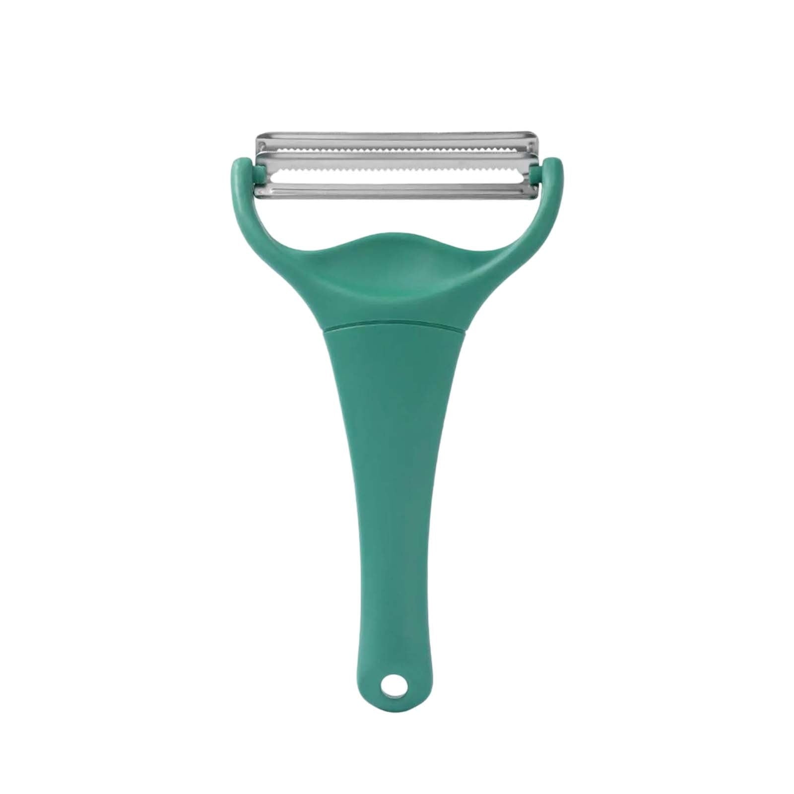 Professional Cabbage Peeler Shredder,Dual Sharp Blades for Julienne Vegetables,Non-Slip Ergonomic Handle,Dark Green Kitchen Tool for Salad Prep