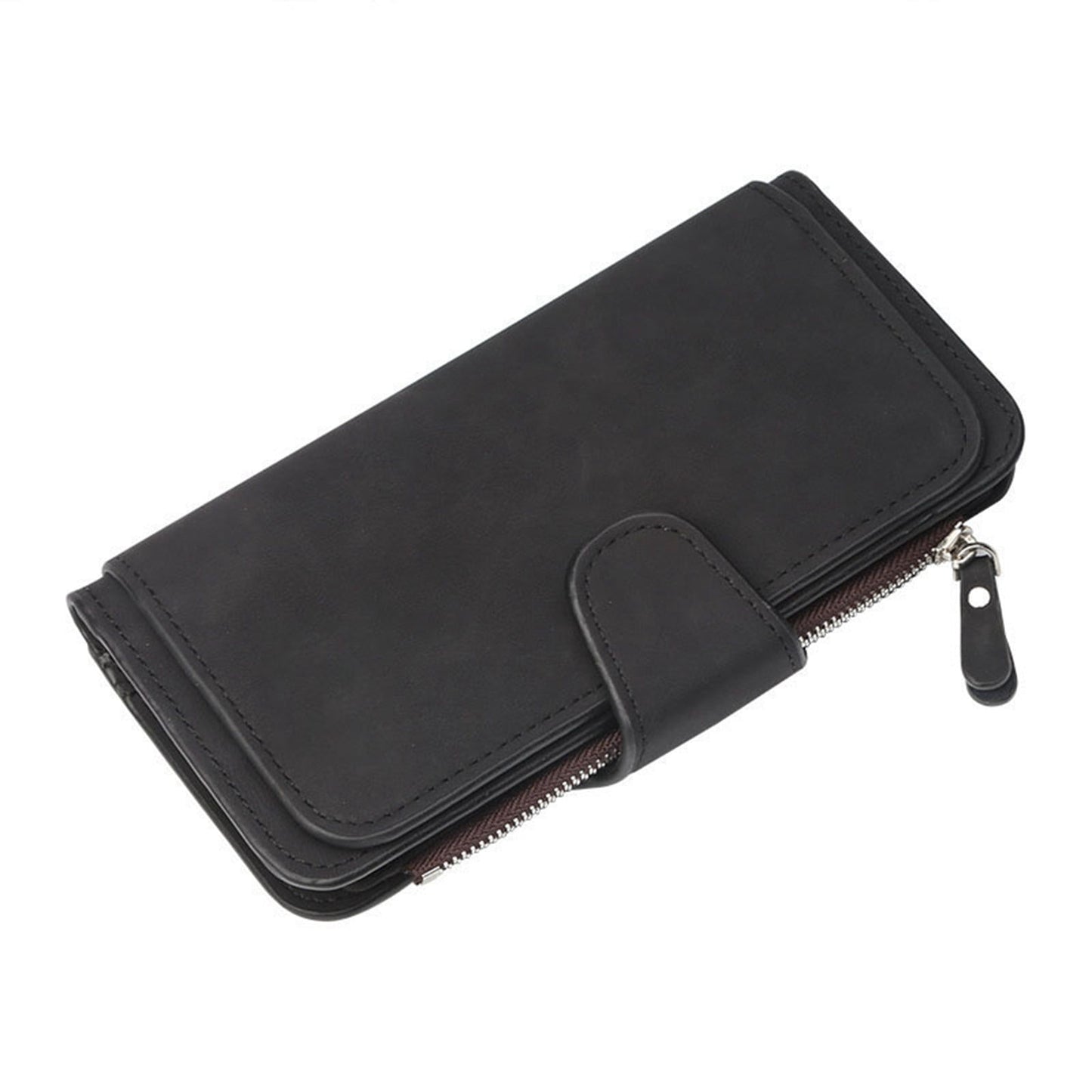 Women's Wallets,Soft Leather Bifold Compact Card Holder Wallet for Women with Zipper, Blocking Leather Clutch Wallet Credit Card Holder, Ladies Travel Wallet Purse,10 Colors(pink) Black