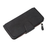 Women's Wallets,Soft Leather Bifold Compact Card Holder Wallet for Women with Zipper, Blocking Leather Clutch Wallet Credit Card Holder, Ladies Travel Wallet Purse,10 Colors(pink) Black