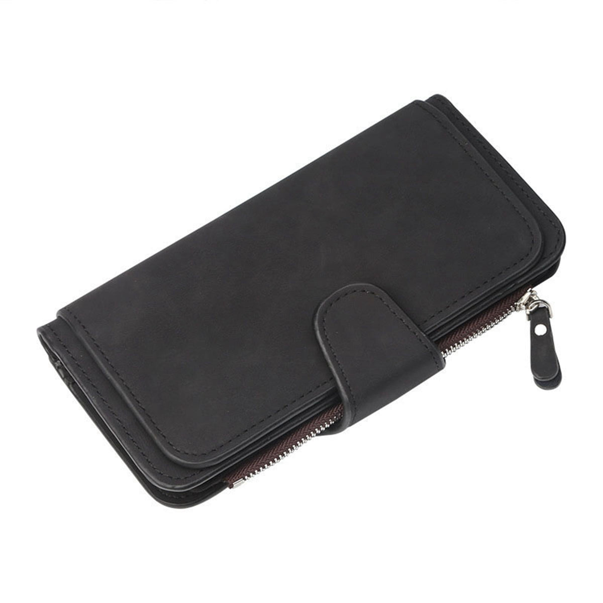 Women's Wallets,Soft Leather Bifold Compact Card Holder Wallet for Women with Zipper, Blocking Leather Clutch Wallet Credit Card Holder, Ladies Travel Wallet Purse,10 Colors(pink) Black