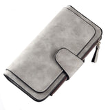 Women's Wallets,Soft Leather Bifold Compact Card Holder Wallet for Women with Zipper, Blocking Leather Clutch Wallet Credit Card Holder, Ladies Travel Wallet Purse,10 Colors(pink) Grey