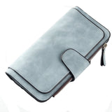 Women's Wallets,Soft Leather Bifold Compact Card Holder Wallet for Women with Zipper, Blocking Leather Clutch Wallet Credit Card Holder, Ladies Travel Wallet Purse,10 Colors(pink) baby blue