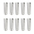 Stainless Steel Drapery Hook and Pin for Pleated Drapes,Heavy Duty 4 Prongs Pinch Pleat Clips Traverse Pleater 4 End Curtain Hangers for Window Door Bathroom Curtain, 10 Pcs, 2.76Inches 2.76" Silver