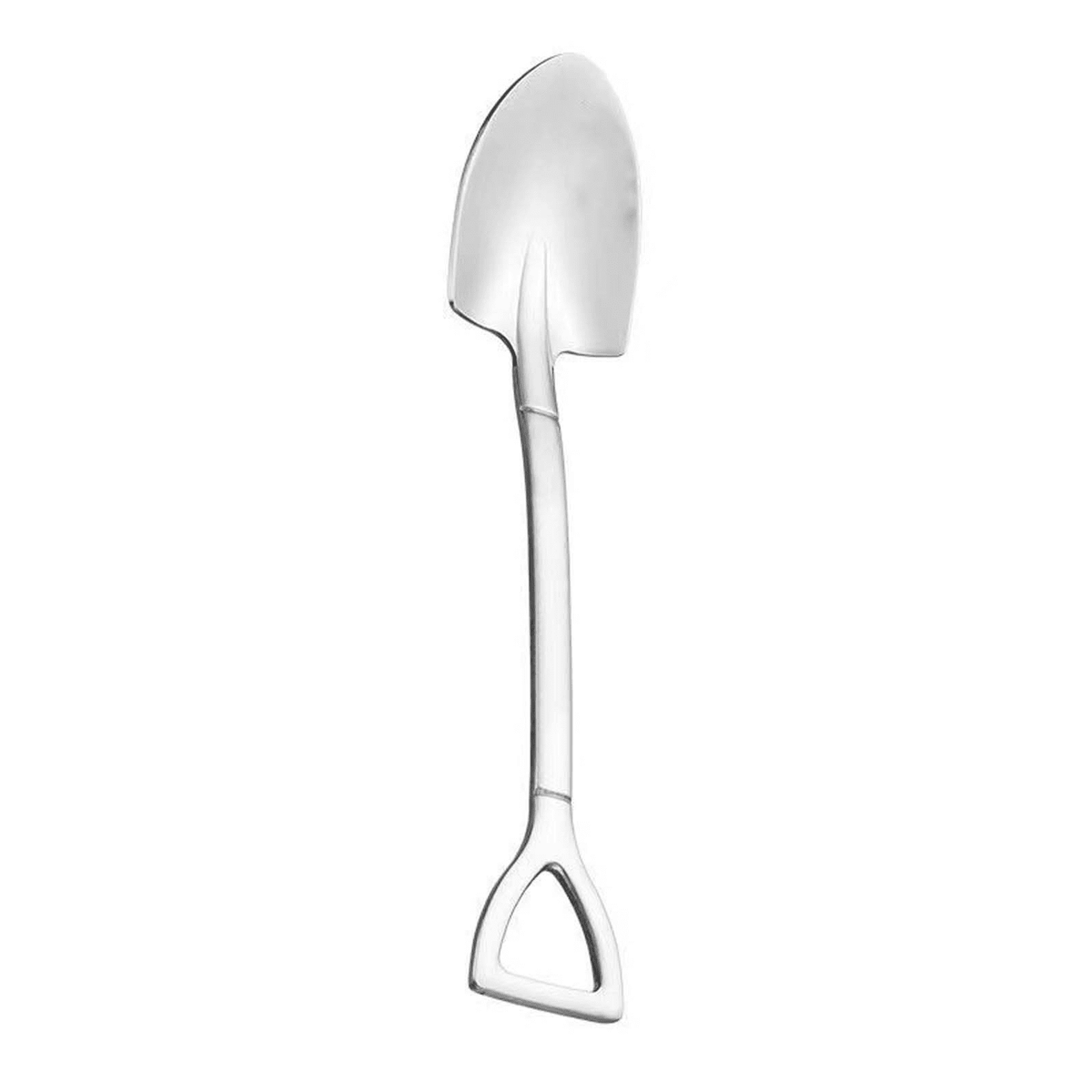Dessert Spoon, Heavy Duty Shovel Shape Stainless Steel Spoons Ice Cream Fruit Spoon for Home Kitchen or Restaurant, 1 Pcs, 1.34x6.1 1.34" x 6.1" Silver/1 Pcs
