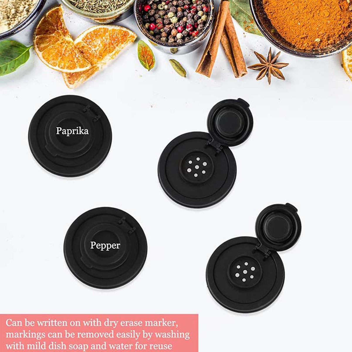 Mini Portable Seasoning Containers Set Salt Pepper Shakers for Camping Picnic Travel Lunch Box Kitchen Utensils Reusable Plastic Spice Jars with Screw Caps,Up to 60% OFF Clear